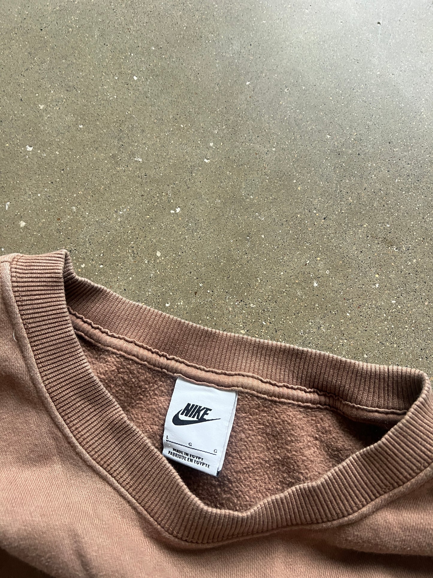 Vintage Mocha Brown Nike Swoosh Crew - L