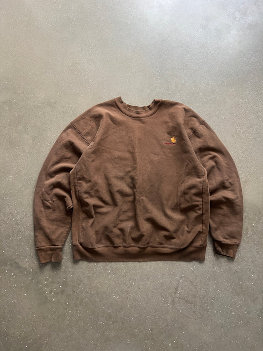 Vintage Faded Brown Carhartt Crew - XL