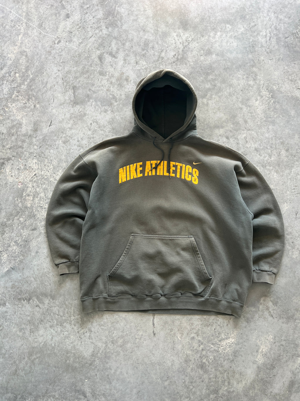 Vintage Faded Green Nike Athletics Hoodie - XXL