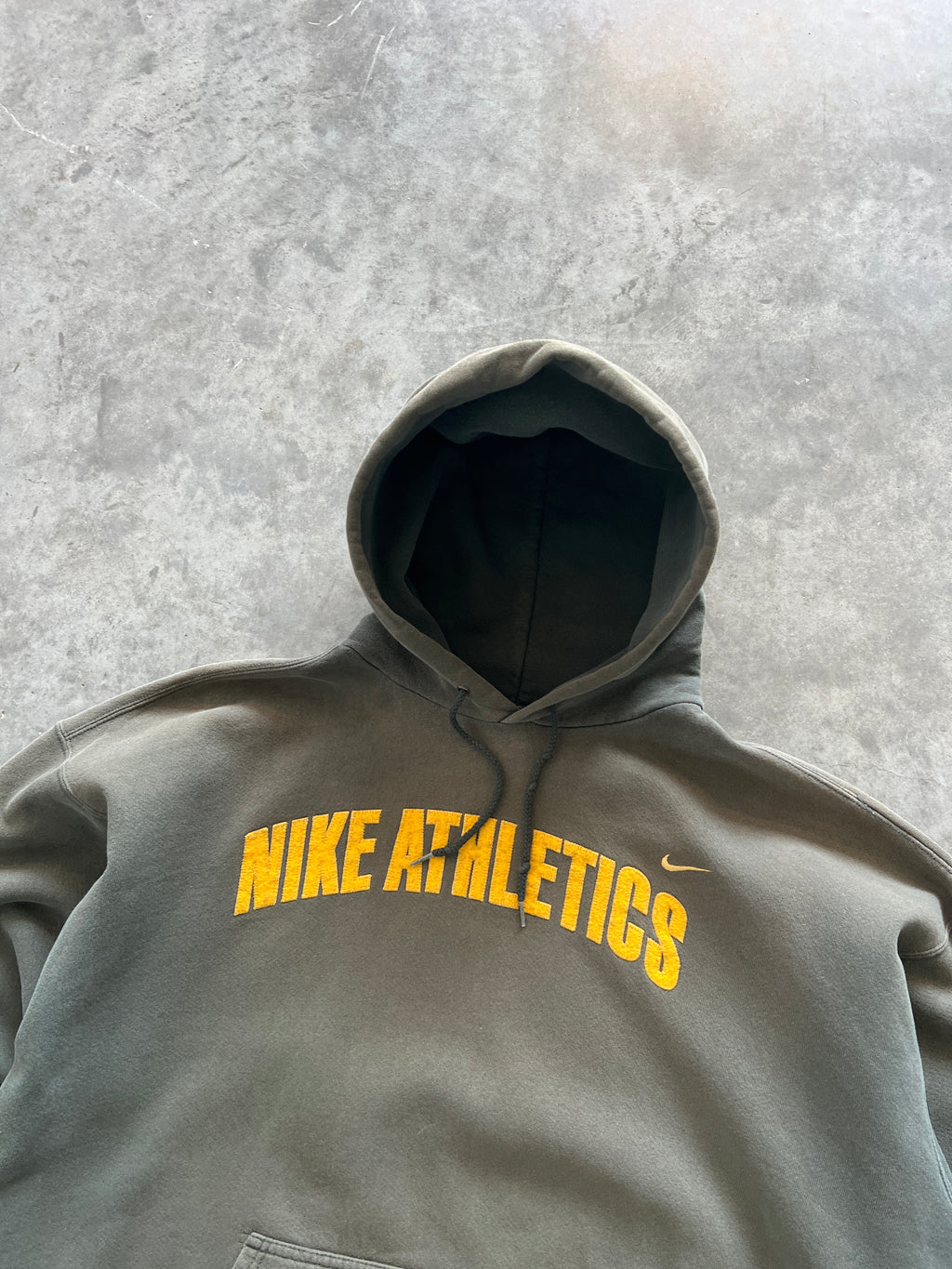 Vintage Faded Green Nike Athletics Hoodie - XXL