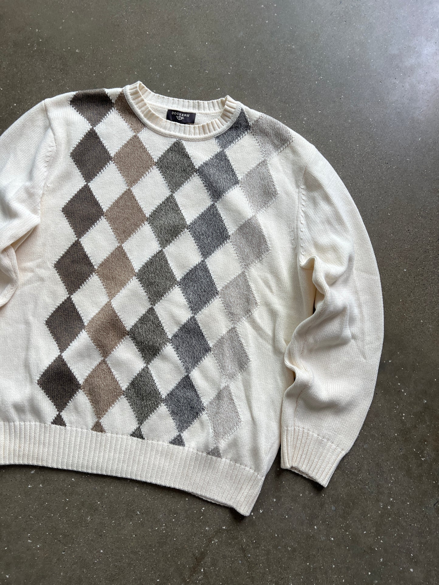 Vintage Cream Dockers Sweater - L