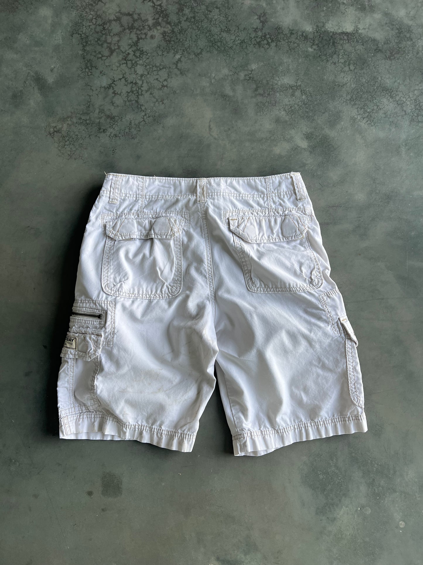 Vintage White Union Bay Baggy Shorts - 30