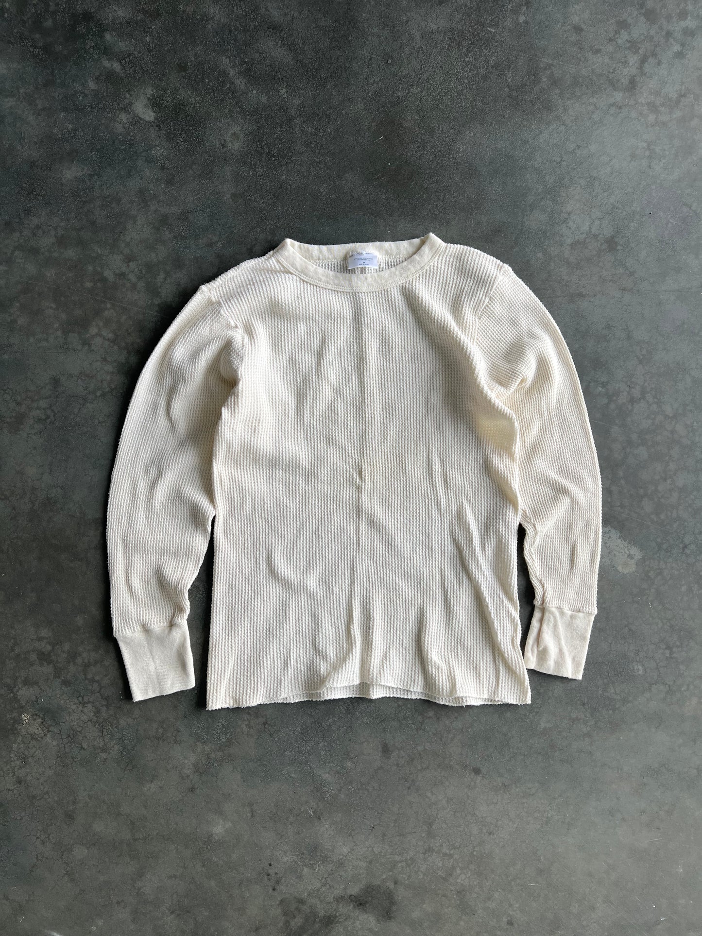 Vintage 90s White Thermal Shirt - M