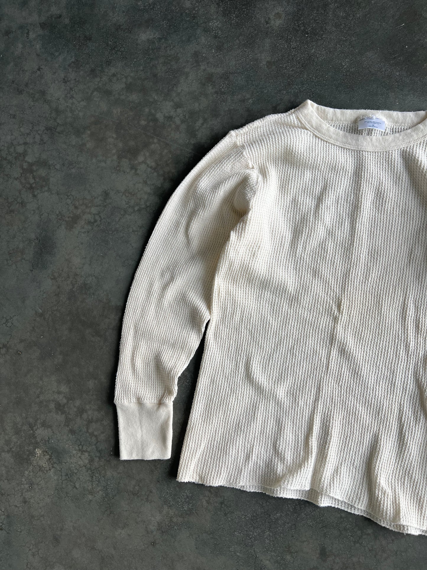 Vintage 90s White Thermal Shirt - M
