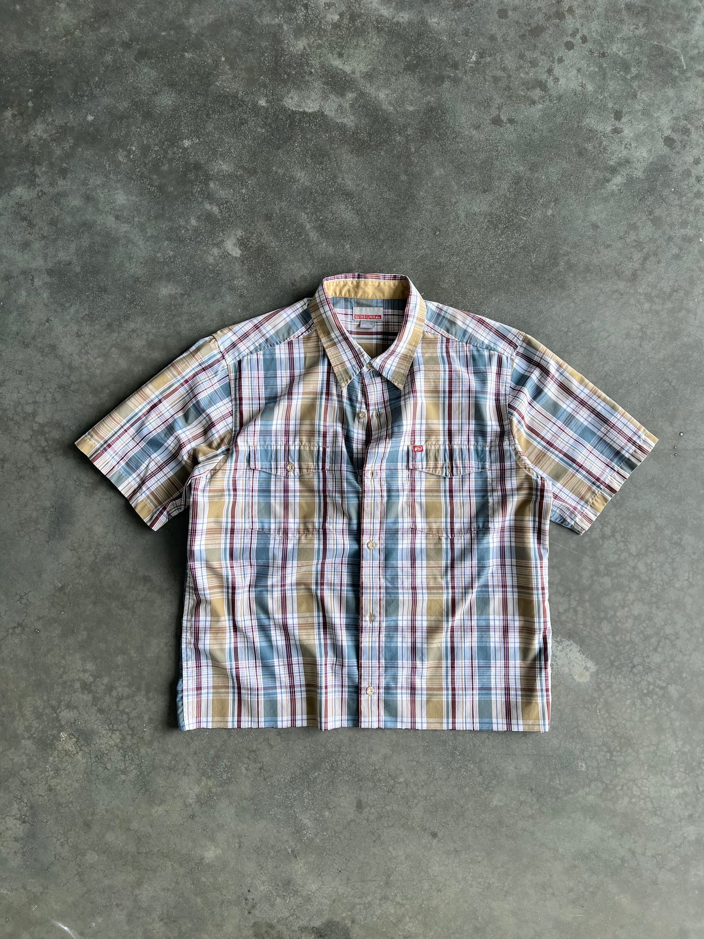 Vintage Red Quicksilver Button Up Shirt - L