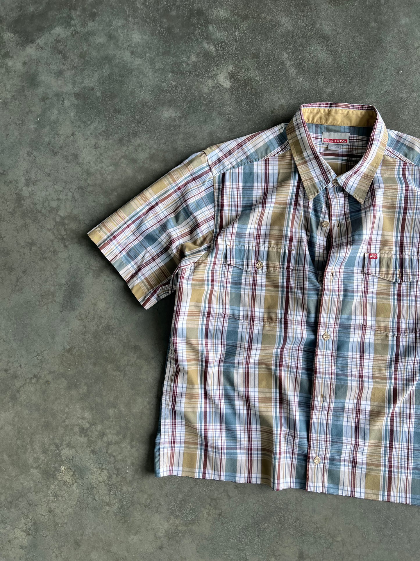 Vintage Red Quicksilver Button Up Shirt - L