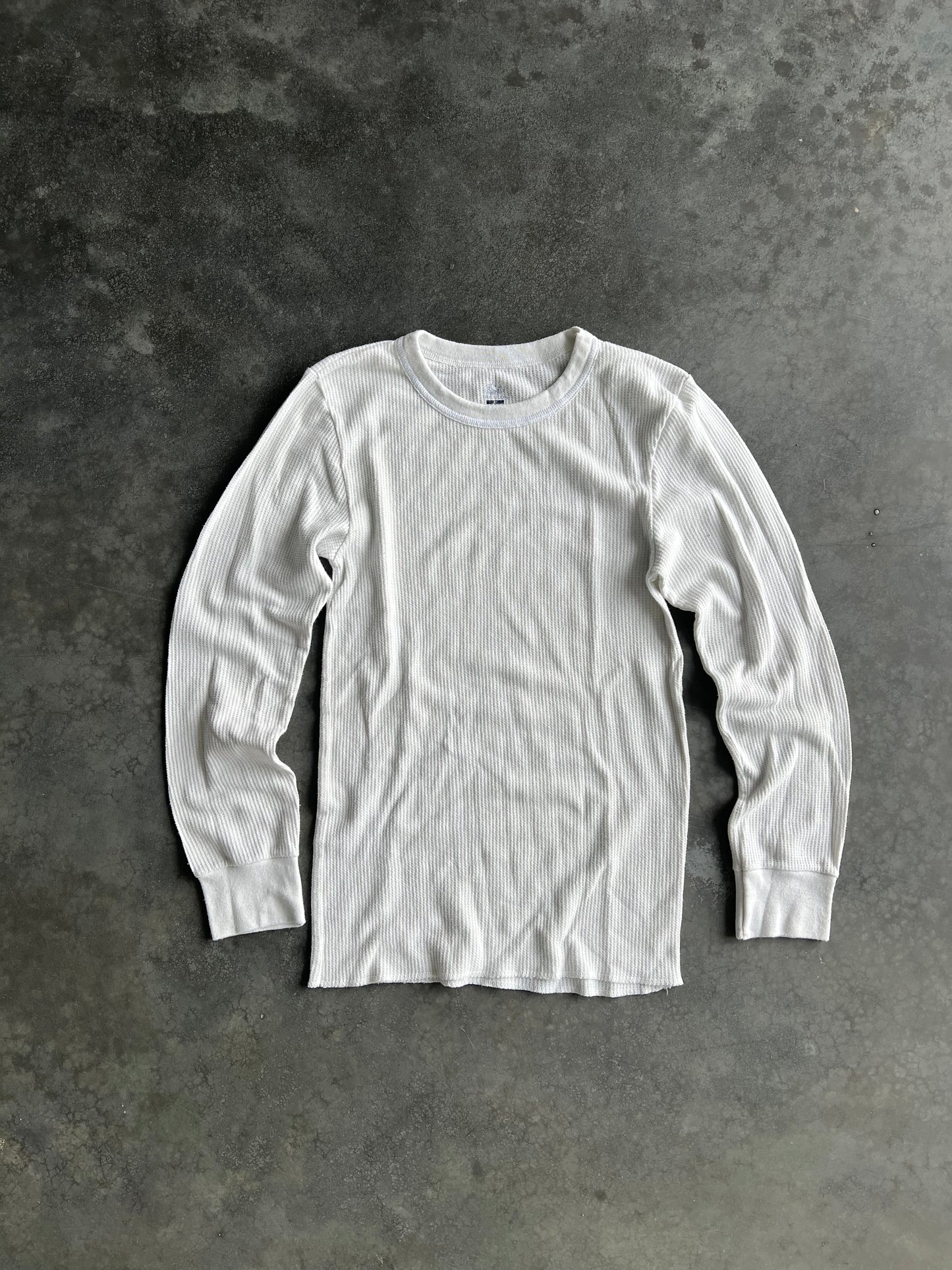 Vintage White Fruit of The Loom Thermal - M