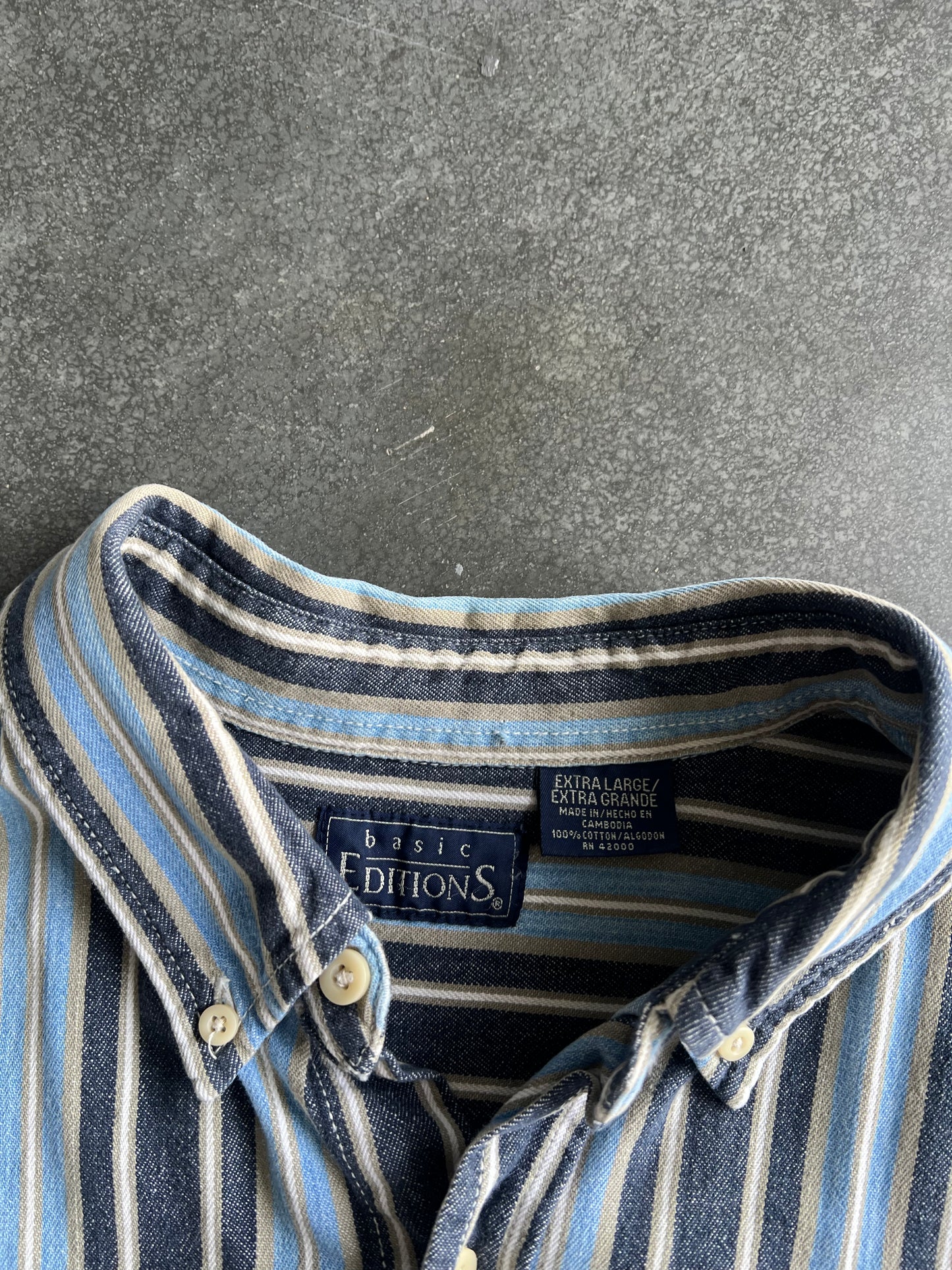 Vintage Basic Editions Button Up Shirt - XL