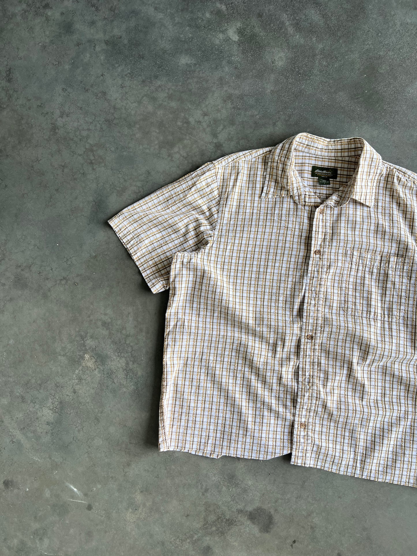Vintage Yellow Eddie Bauer Button Up - L