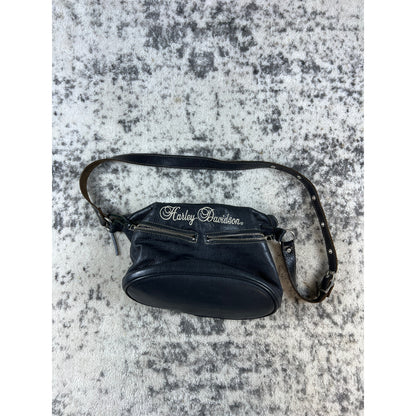 Vintage Black Harley-Davidson Crossbody Shoulder Bag