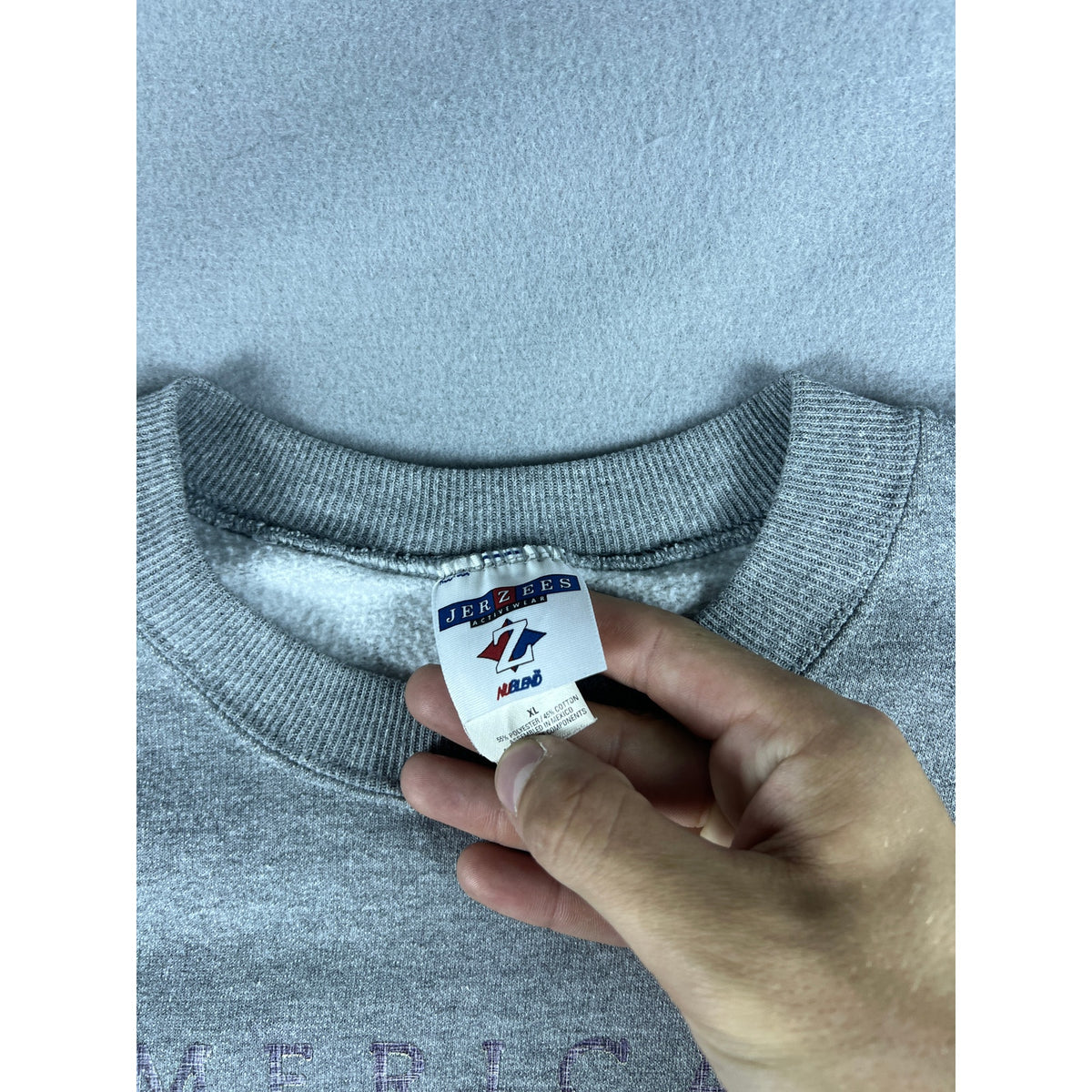 Vintage 90s USA Flag Soccer Sweatshirt - XL