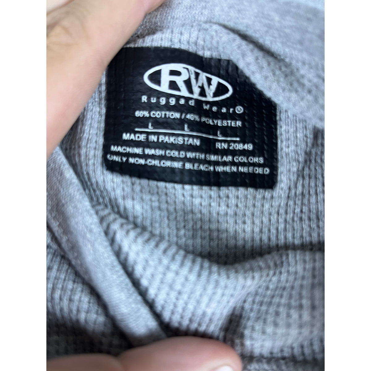 Ruggad Wear Thermal Waffle Knit Shirt - L