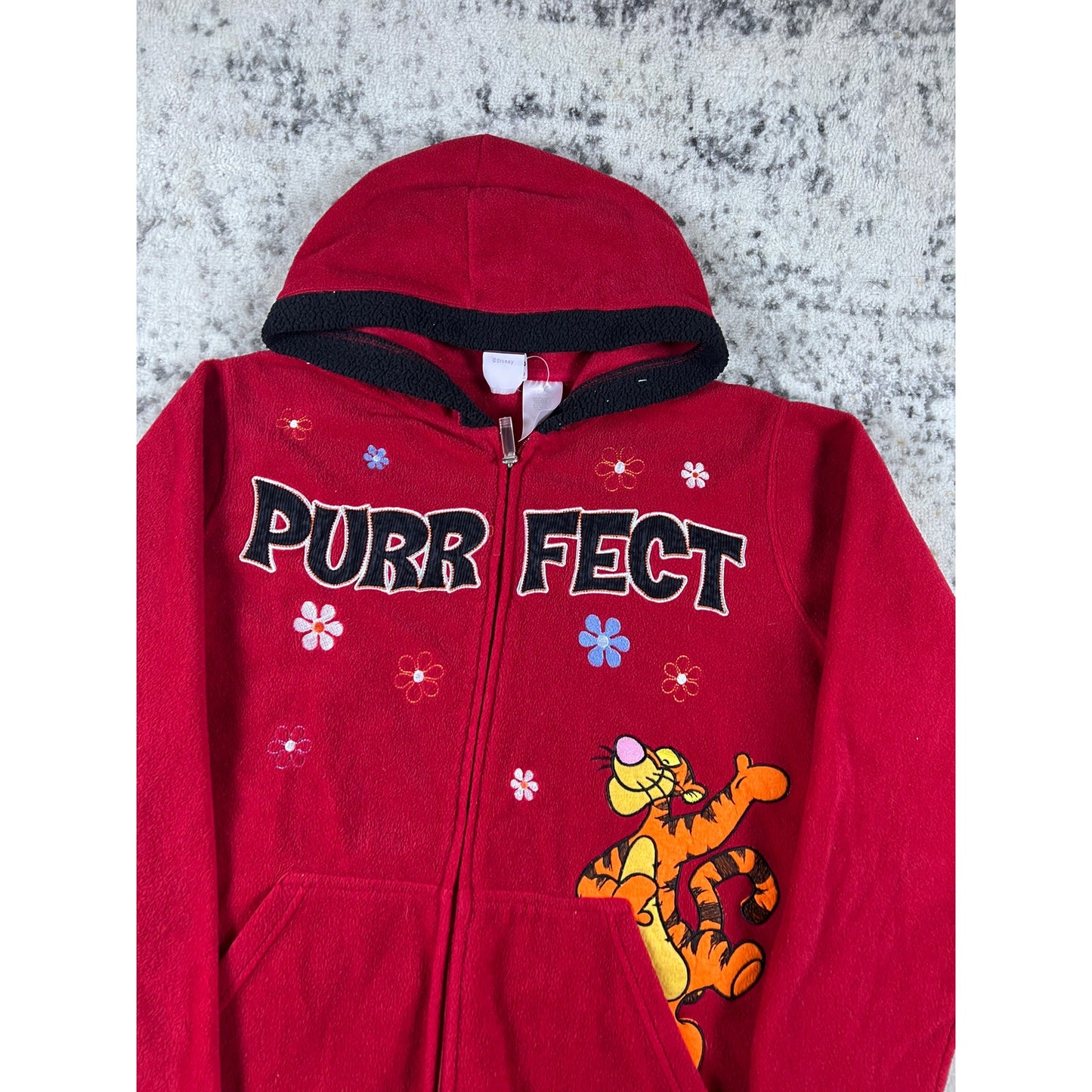 Vintage Red Tigger Fleece Hoodie - M