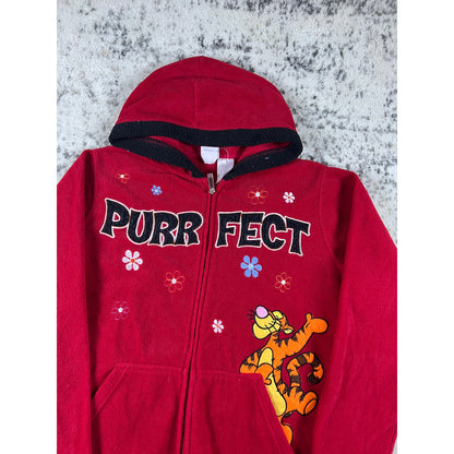 Vintage Red Tigger Fleece Hoodie - M