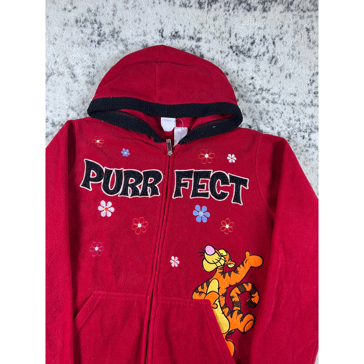 Vintage Red Tigger Fleece Hoodie - M