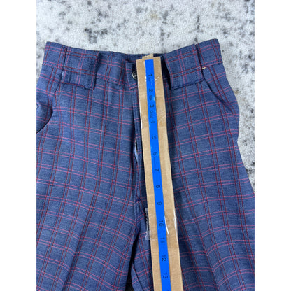 Vintage 70’s Navy Plaid Flare Pants - 22