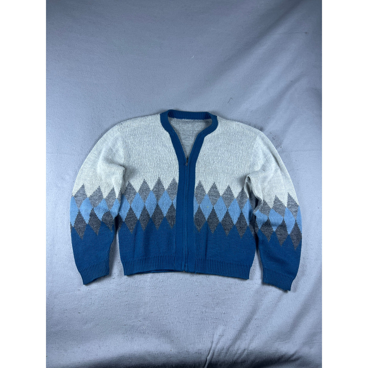 Vintage Brent Argyle Diamond Cardigan - S