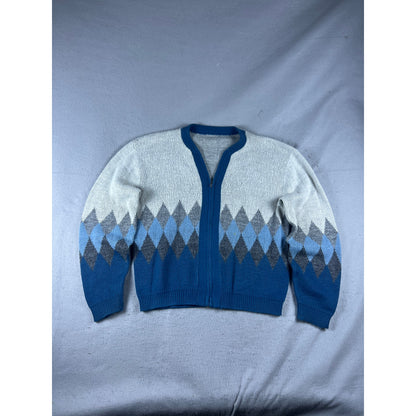 Vintage Brent Argyle Diamond Cardigan - S