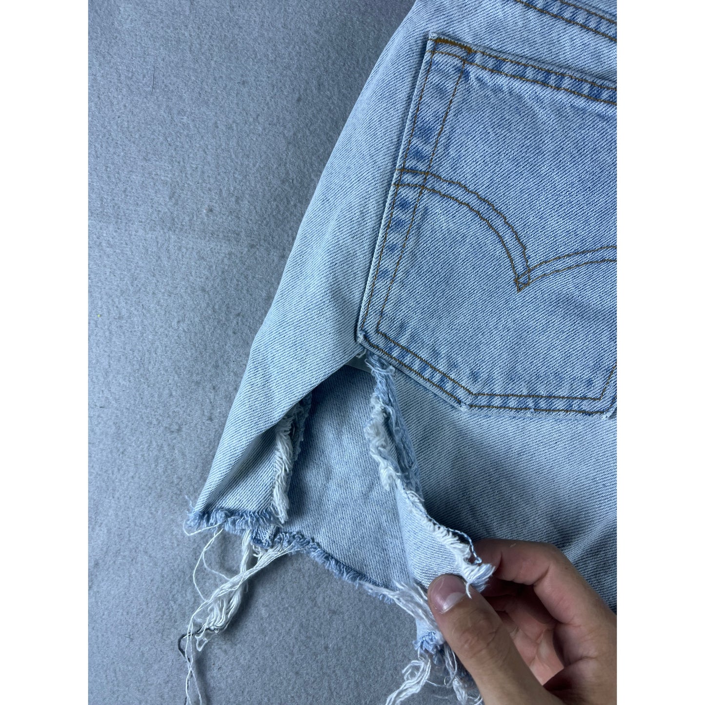 Vintage 90s Levi's 551 Denim Cut Off Shorts - 16
