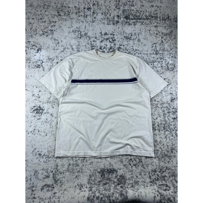 Vintage Cream Stripped T-shirt - XL