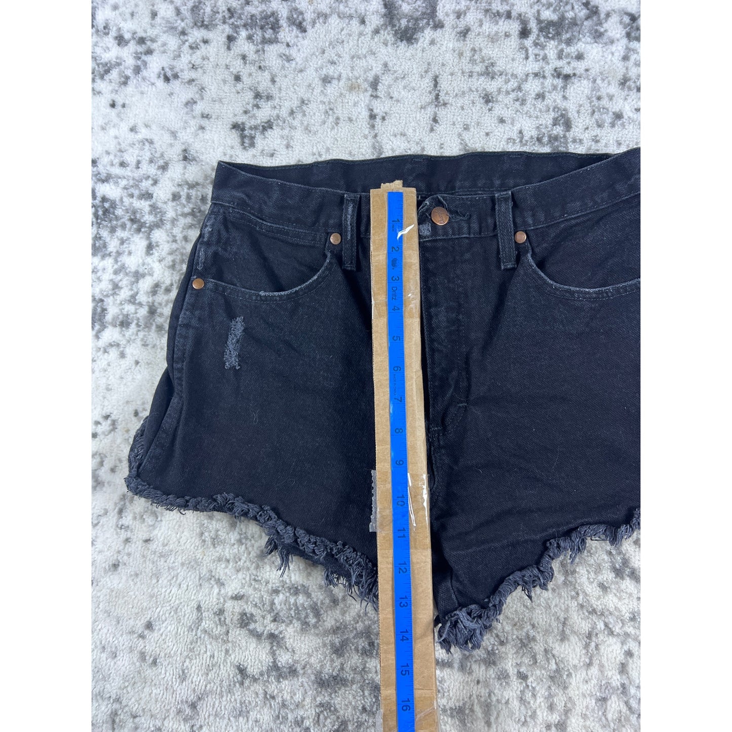 Wrangler Black Denim Shorts Womens - 28