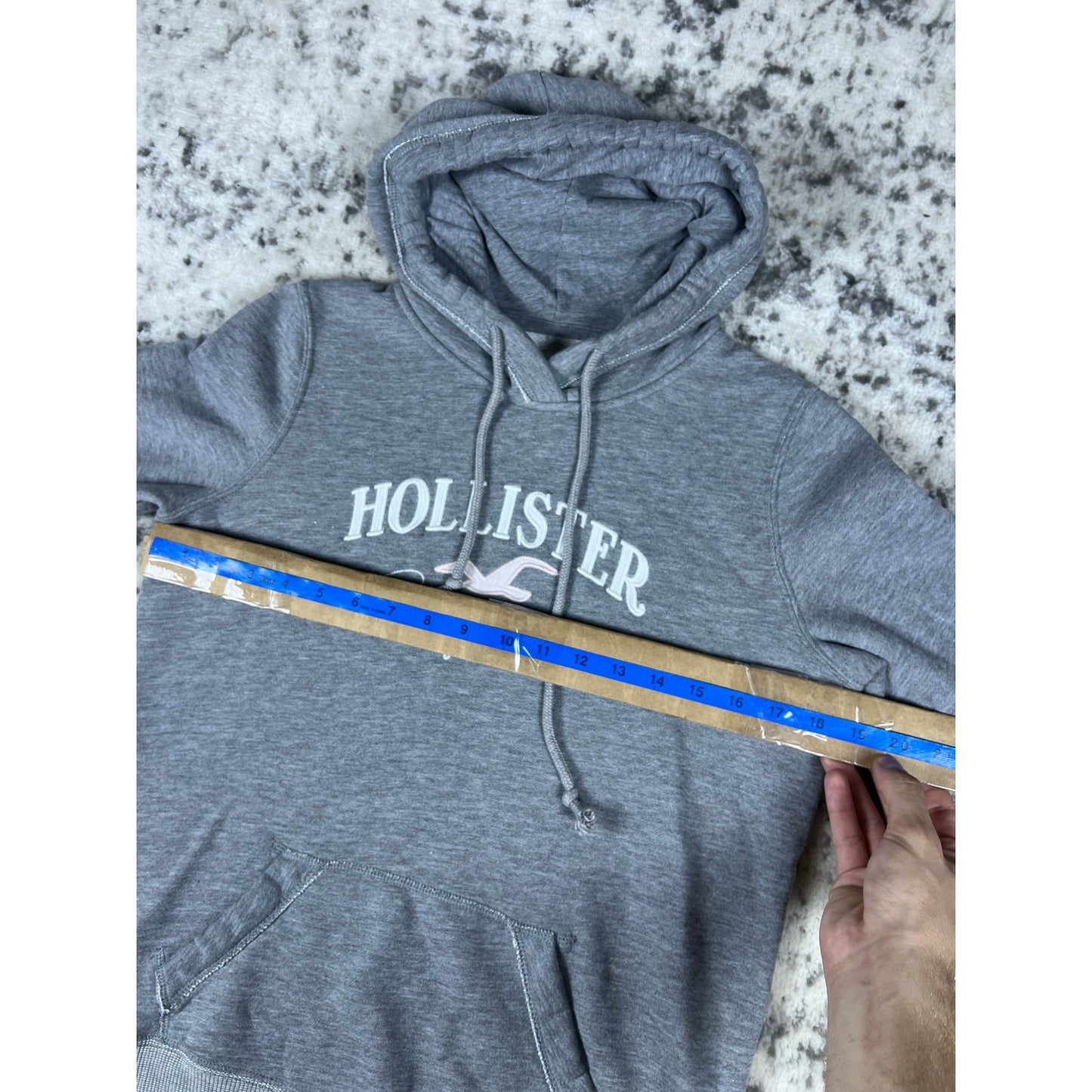 Y2K Hollister Gray Spellout Hoodie - S