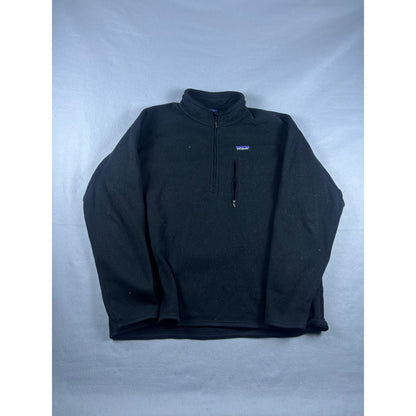 Black Patagonia 1/2 Zip Fleece Jacket - XXL