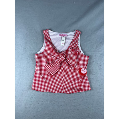 Eva Franco Gingham Crop Tank Top - L