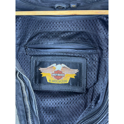 Vintage Harley Davidson Leather Biker Jacket - 3XL