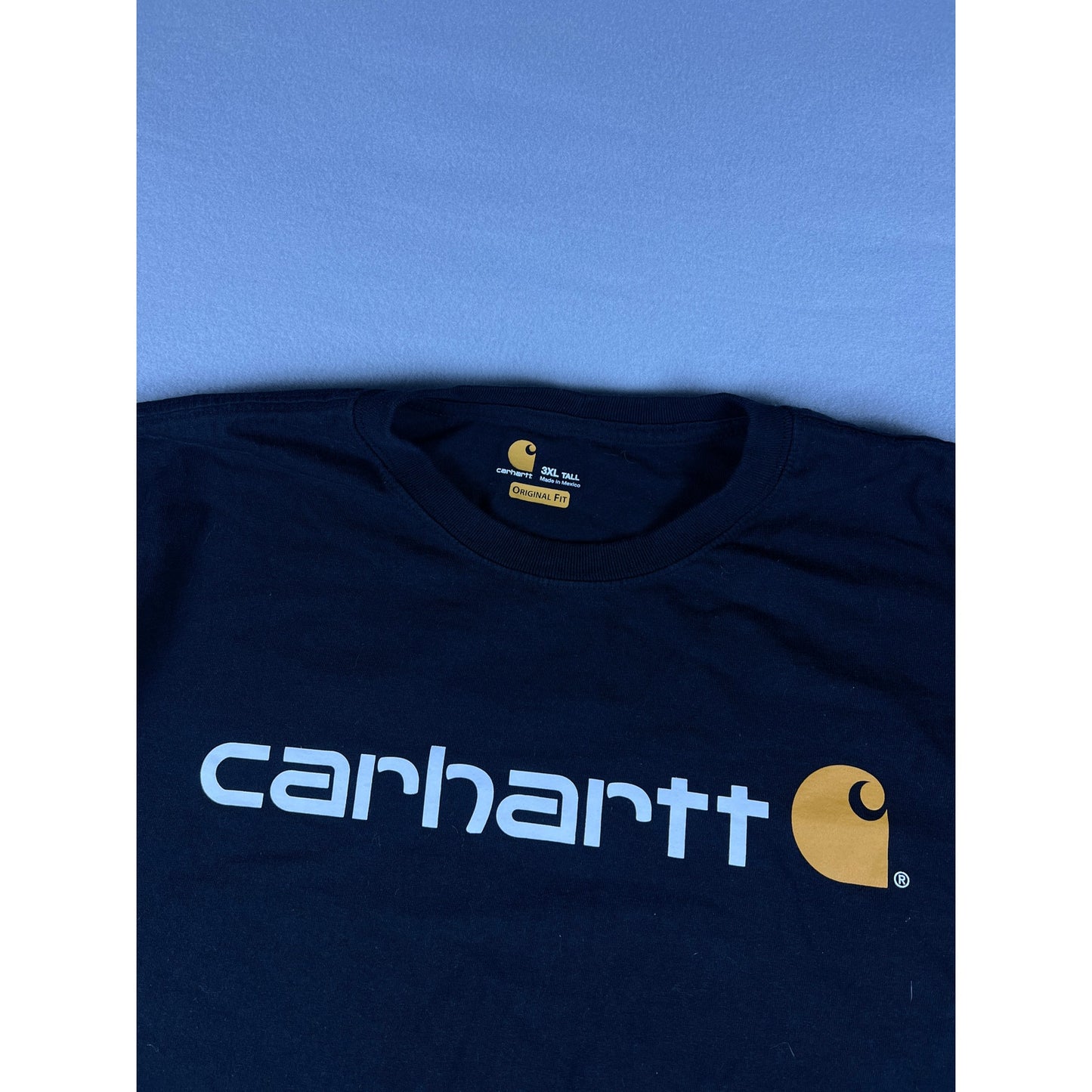 Vintage Black Carhartt Spellout T-shirt - 3XLT