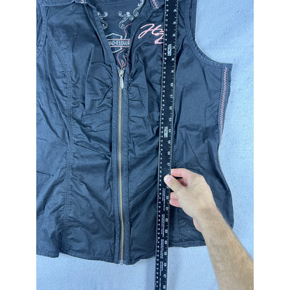 Harley-Davidson Embroidered Wings Biker Shirt Womens - L