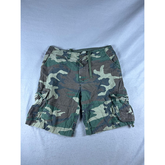 Camo Cargo Utility Hiking Shorts - 38