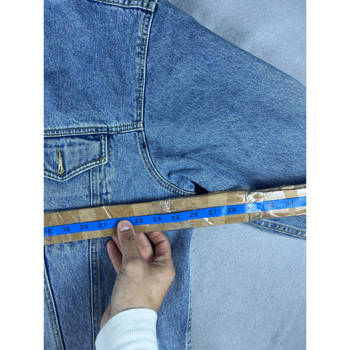 Vintage 90s Structure Denim Trucker Jacket - XL