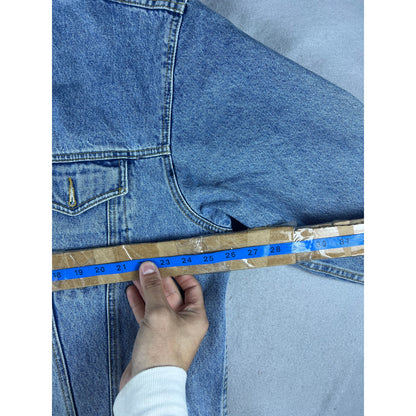 Vintage 90s Structure Denim Trucker Jacket - XL