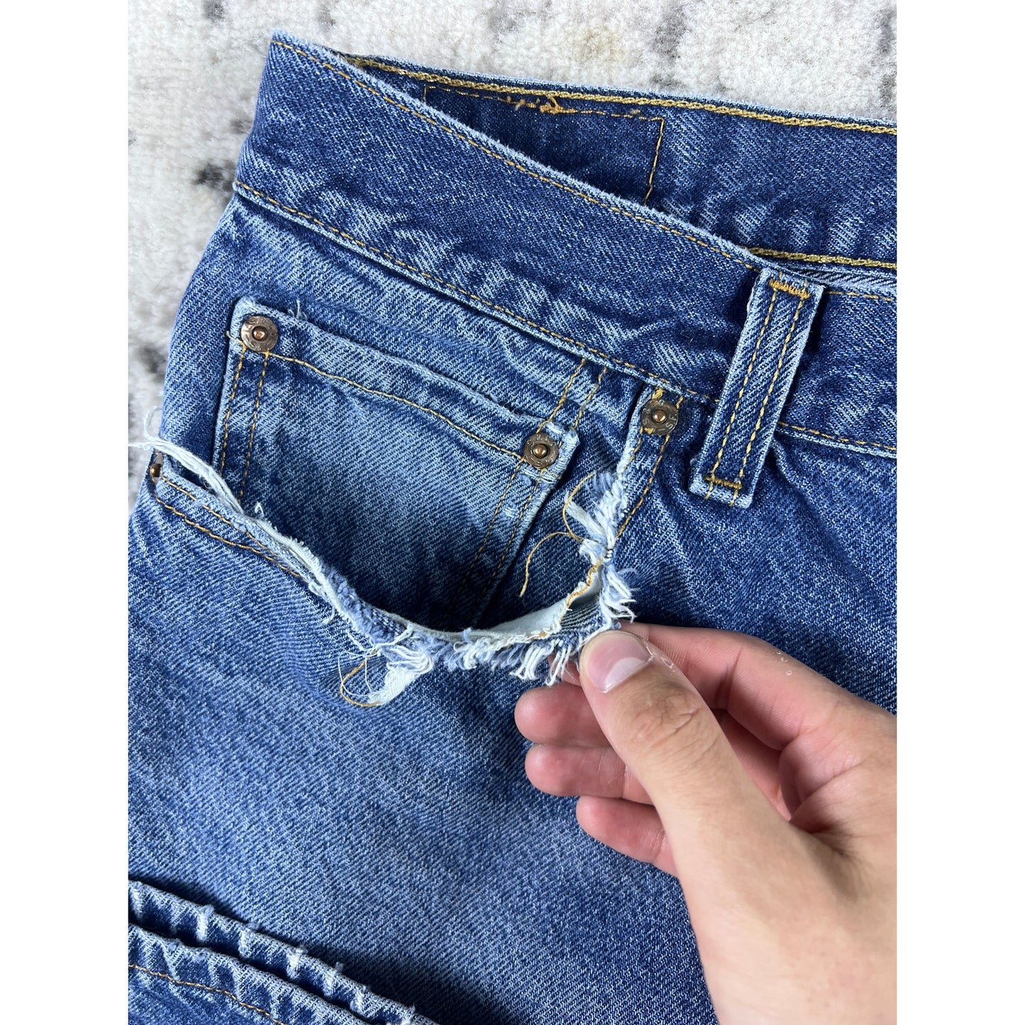 Levis Denim Blue 505 Regular Fit Jeans - 36