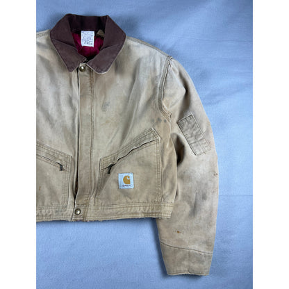 Vintage Carmel Tan Cropped Carhartt Jacket - XL