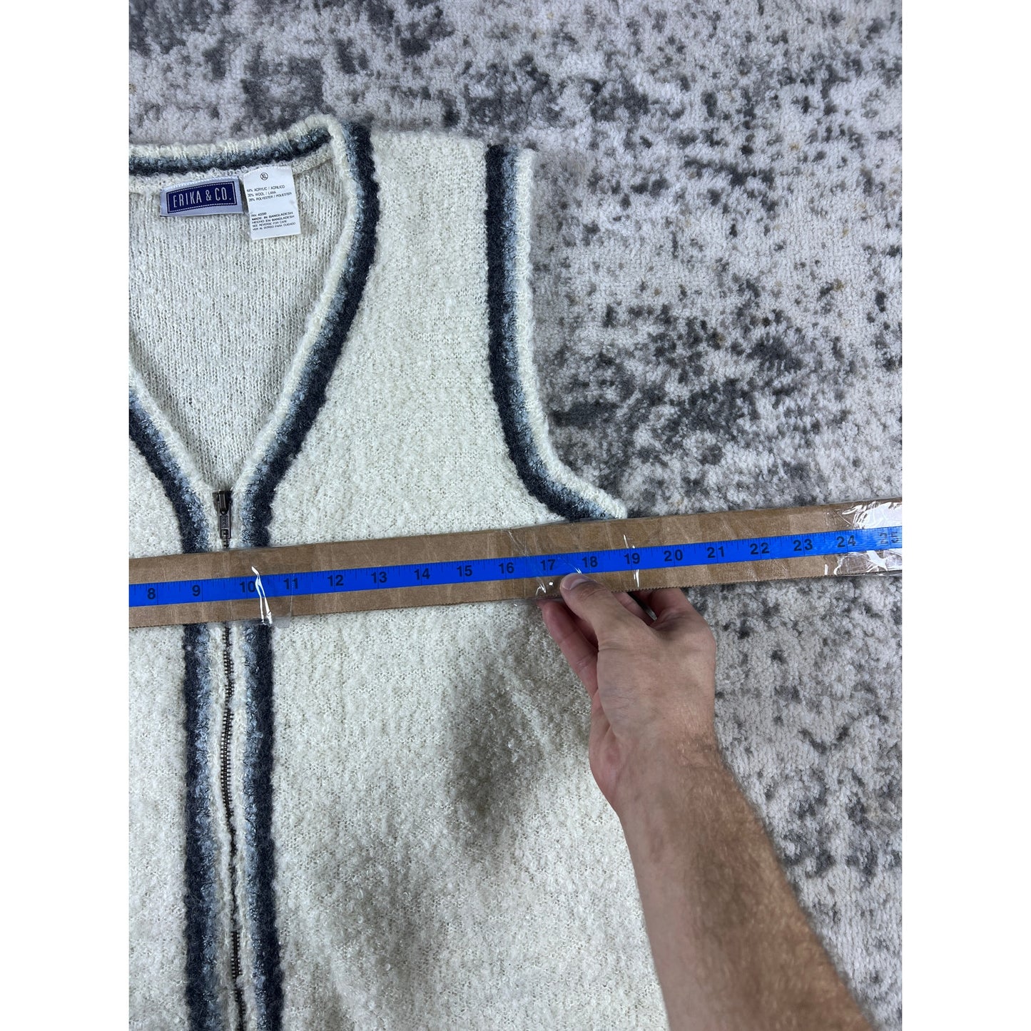 Vintage Full Zip 90s Fleece Vest - XL