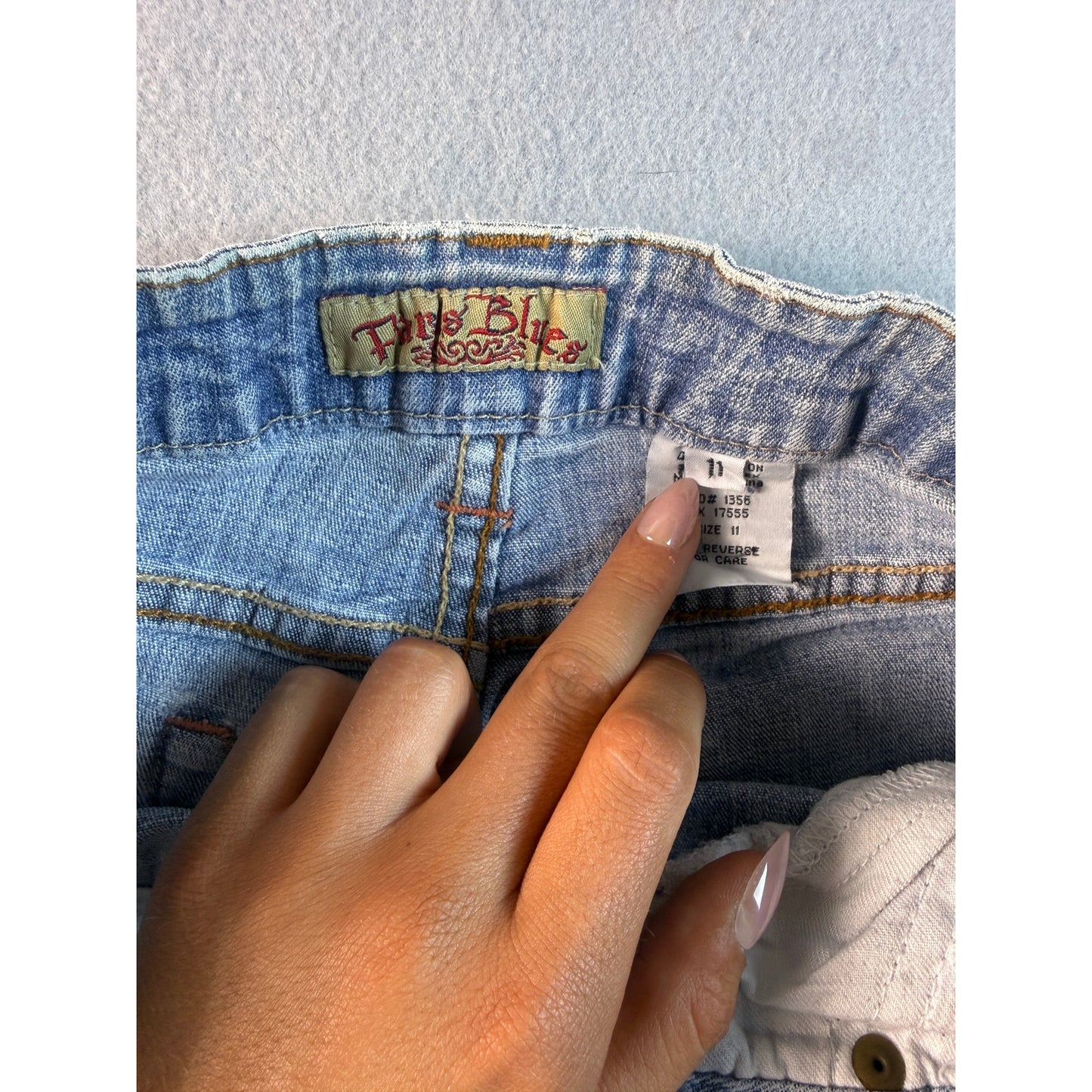 Vintage Y2K Paris Blues Denim Booty Shorts - 11