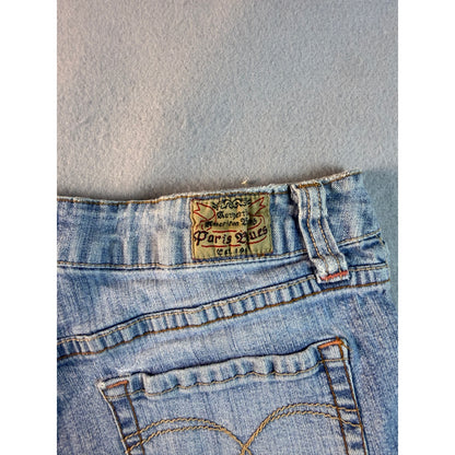Vintage Y2K Paris Blues Denim Booty Shorts - 11