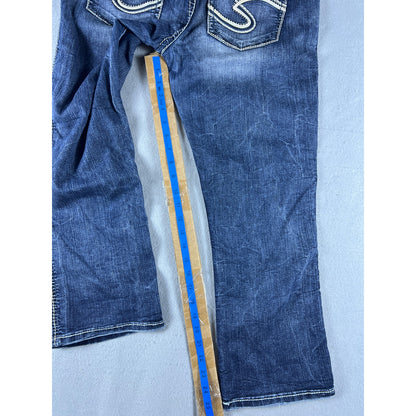 Silver Twisted Capri Jeans Womens - 32