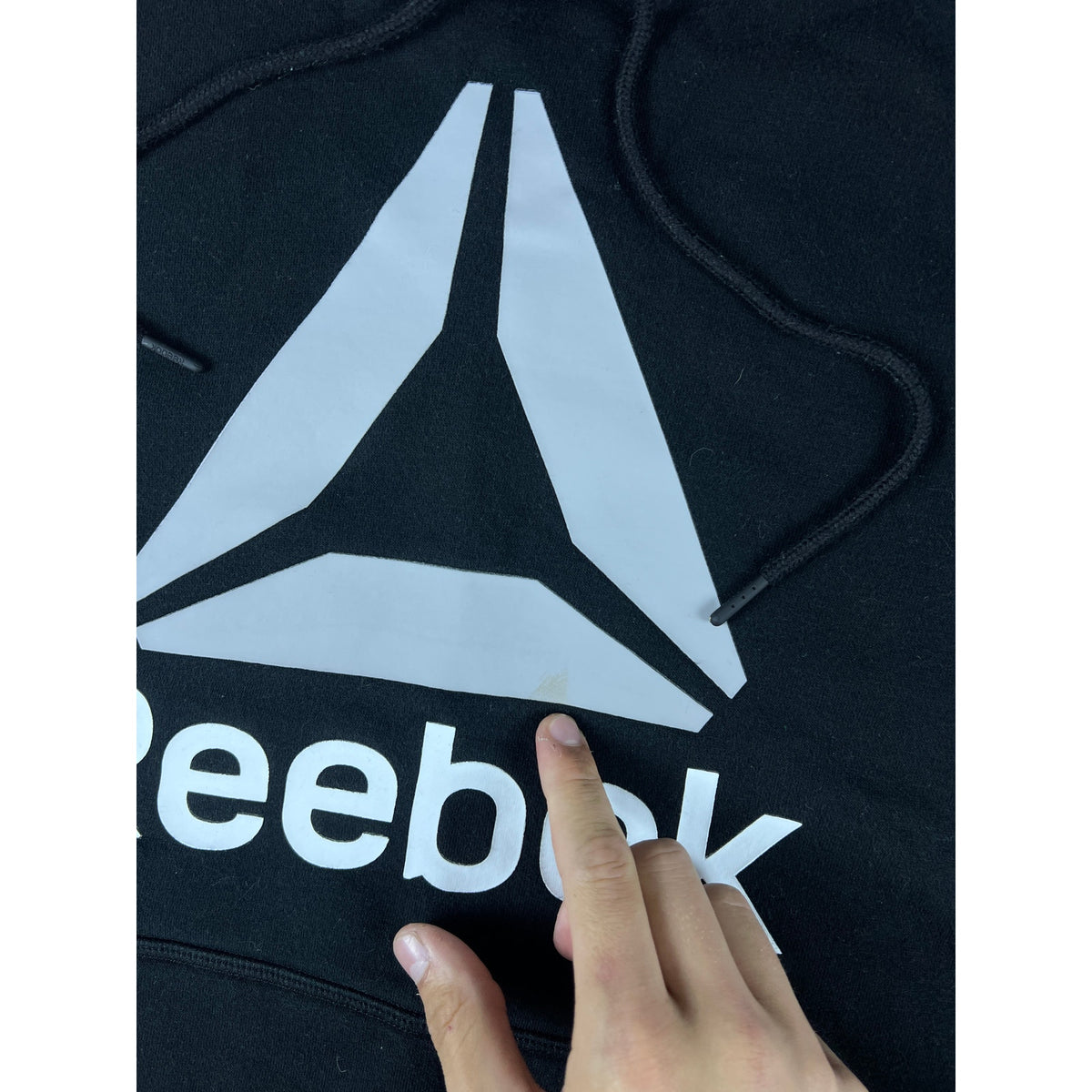 Reebok Logo Hoodie Sweatshirt - L