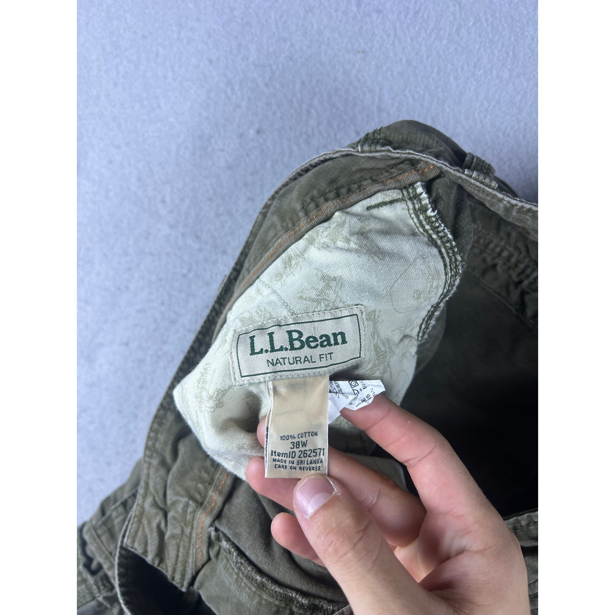 LL Bean Natural Fit Allagash Cargo Shorts - 38