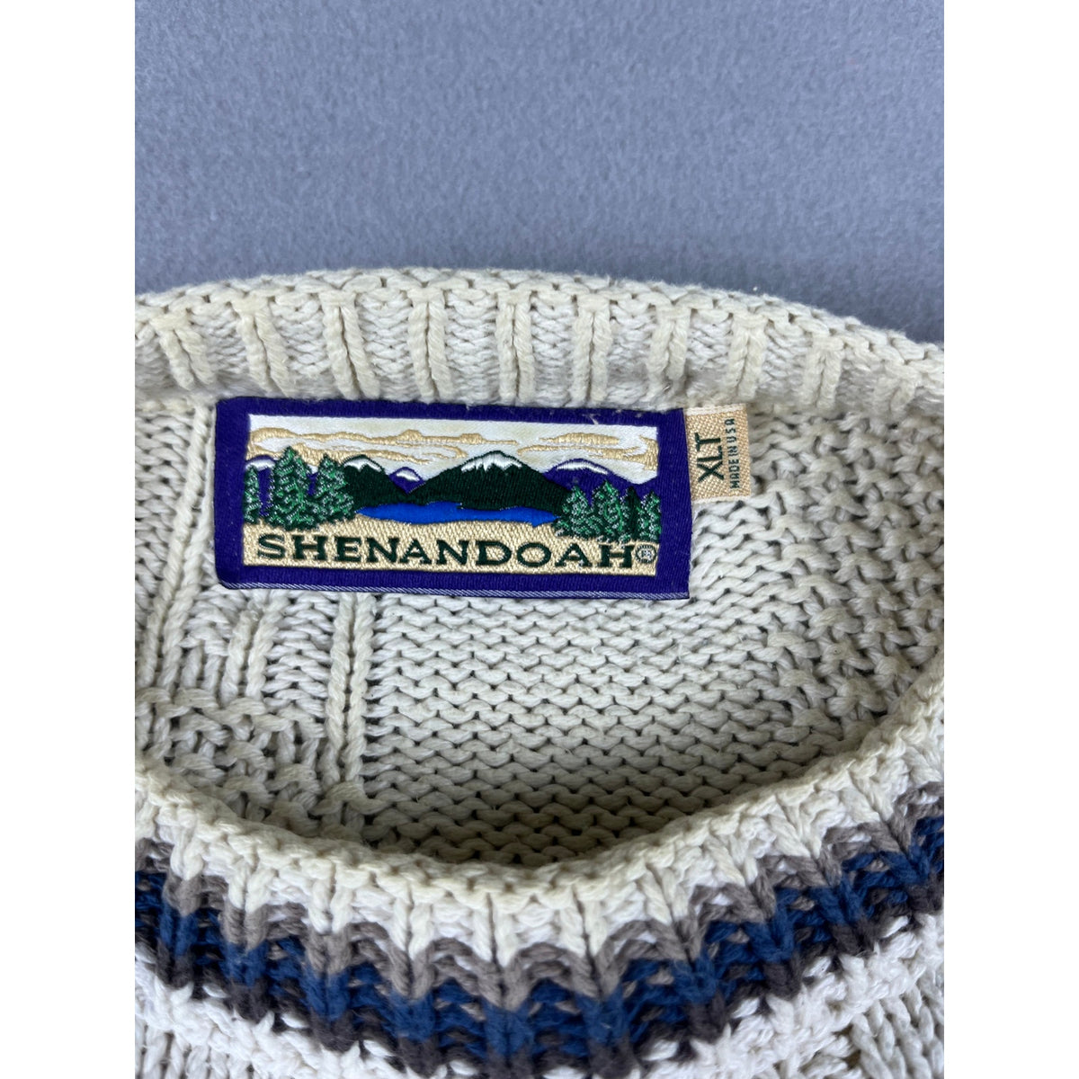 Vintage Shenandoah Deer Buck Cable Knit Sweater - XLT
