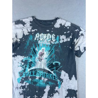AC/DC Ballbreaker Tie Dye Bleach Wash T-Shirt - M