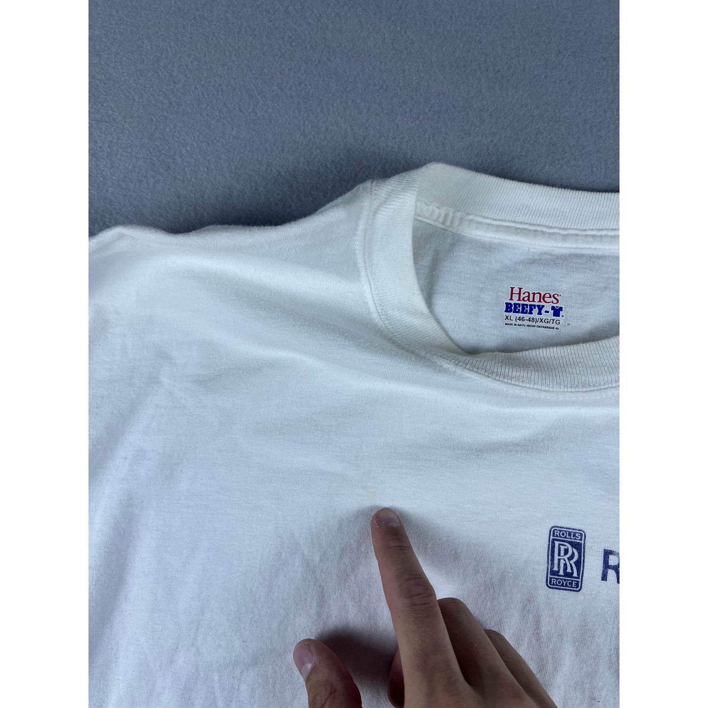 Vintage Rolls Royce Spellout T-shirt - XL