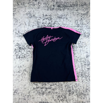Harley Davidson Pink Quarter Zip T-shirt - M