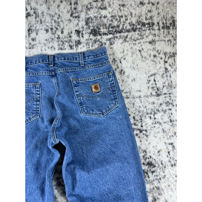 Vintage Denim Blue Carhartt Carpenter Pants - 35