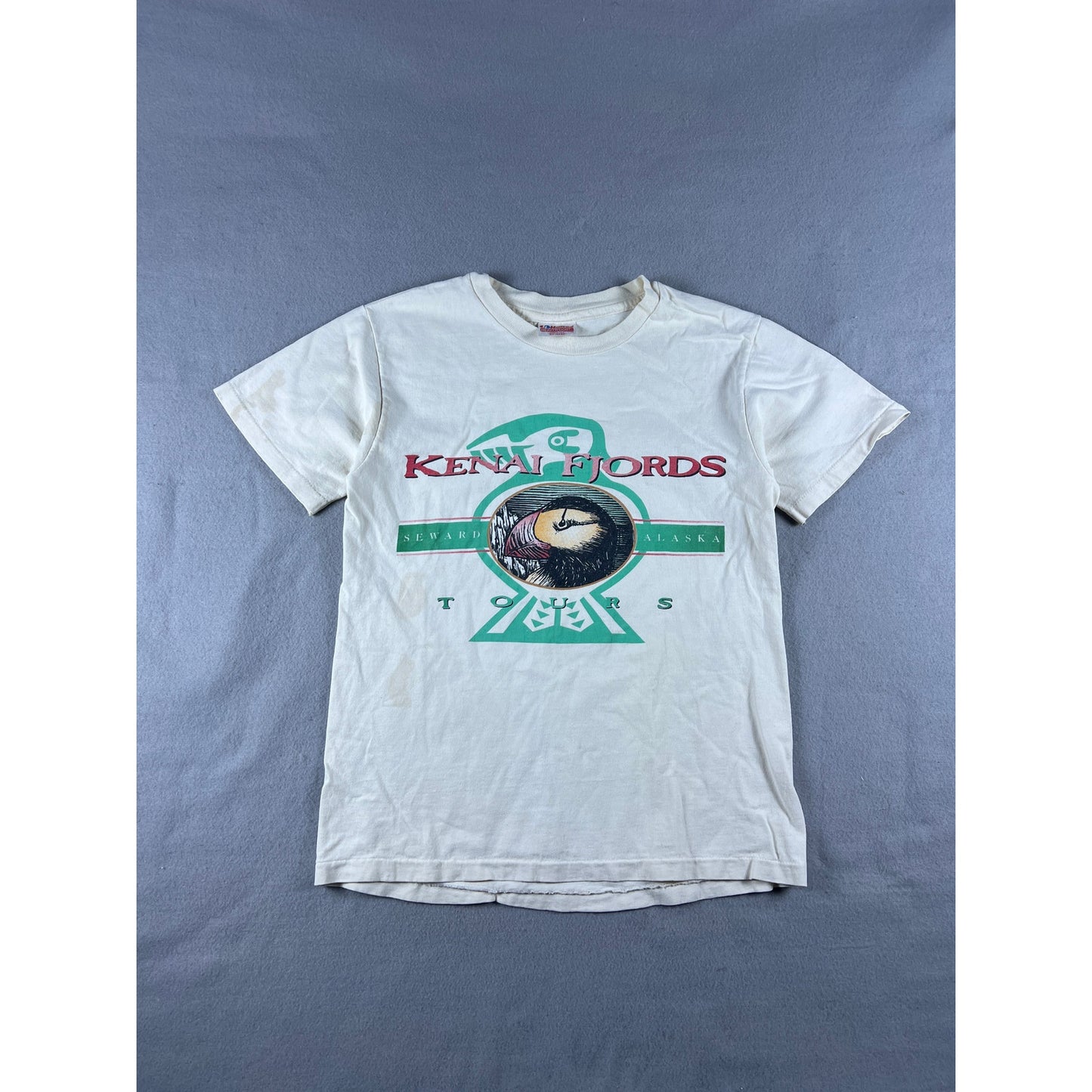 VTG Kenai Fjords seward alaska pelican shirt - S