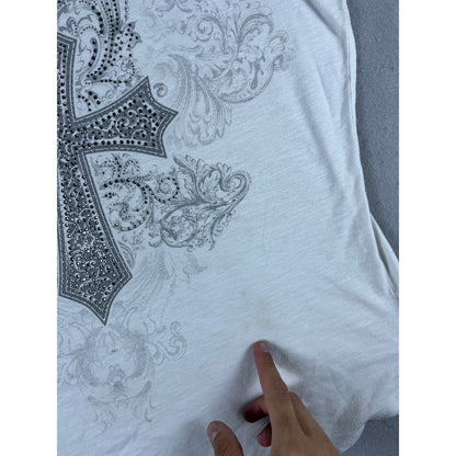 Maurices Y2K Rhinestone Cross Tank Top - 1X