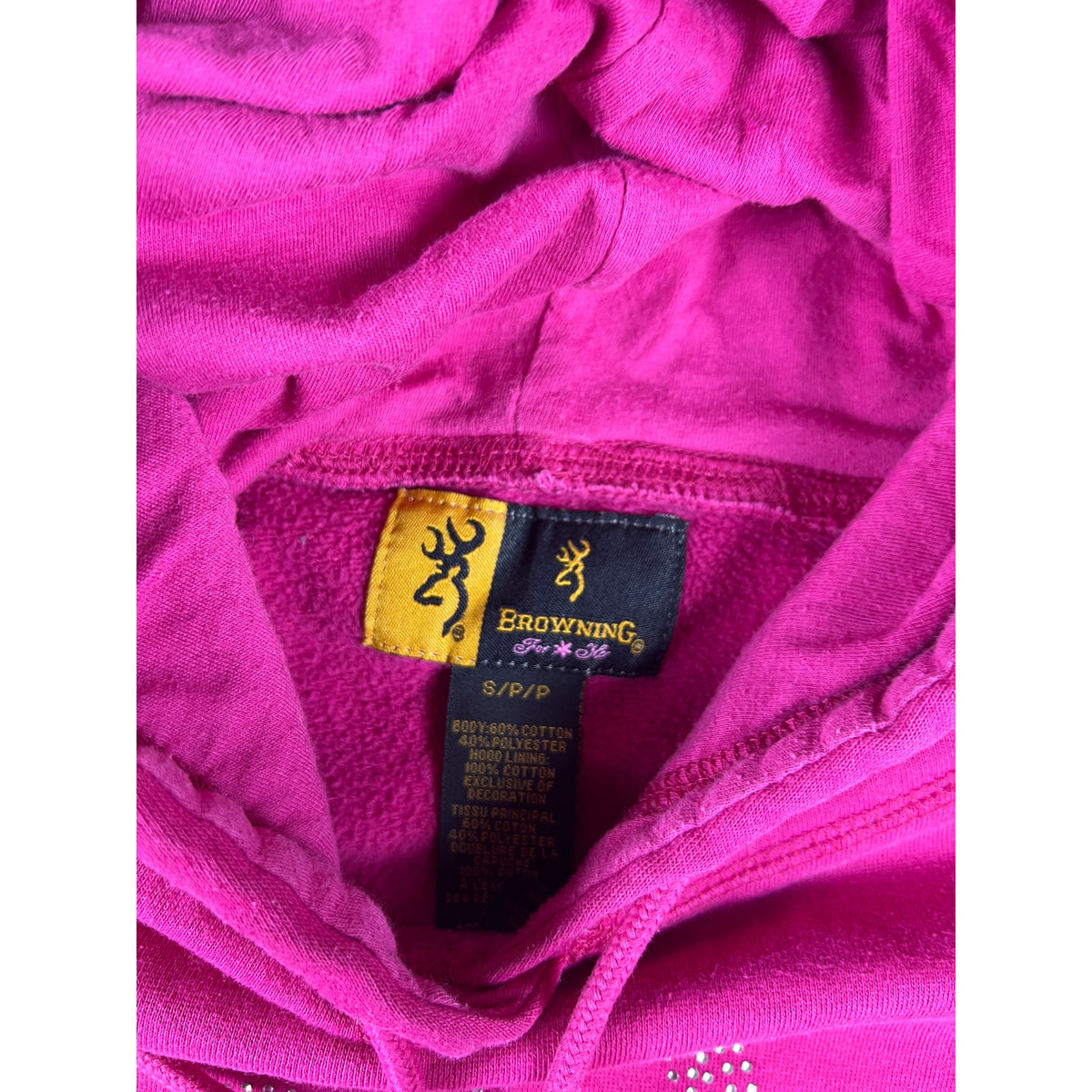 Vintage Pink Browning Hoodie - S